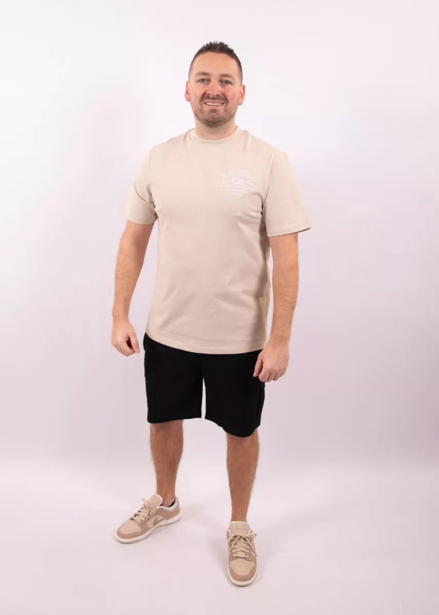 Malelions riviera t-shirt light taupe