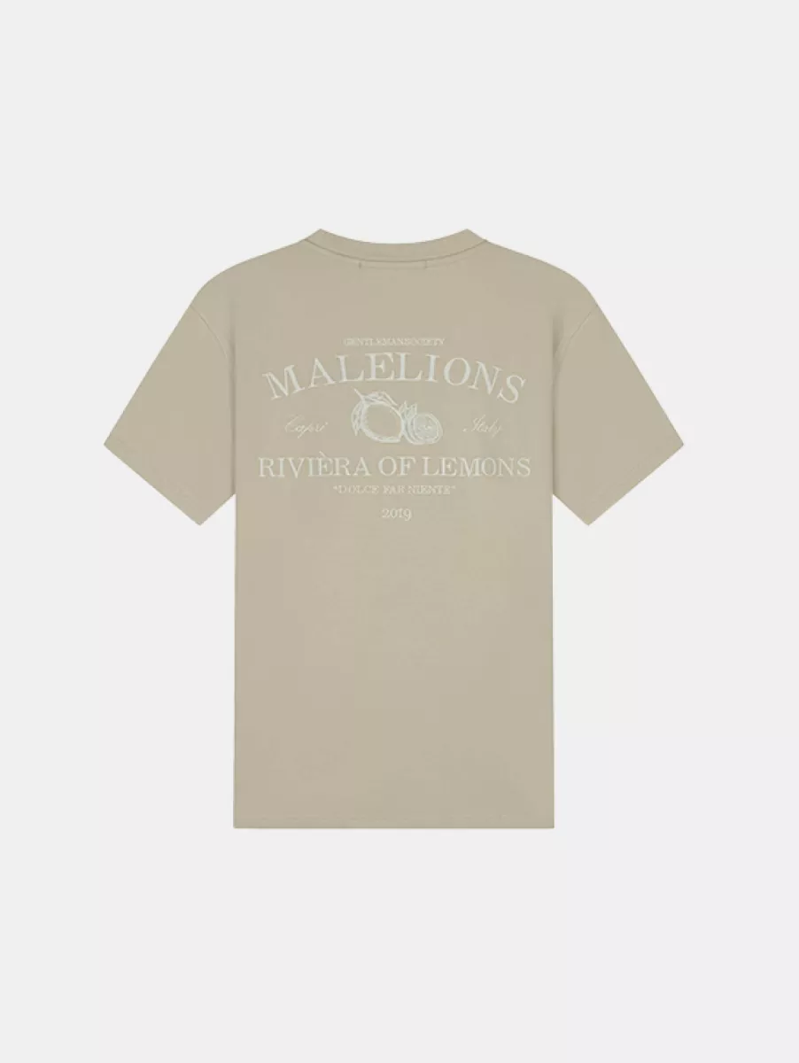 Malelions riviera t-shirt light taupe