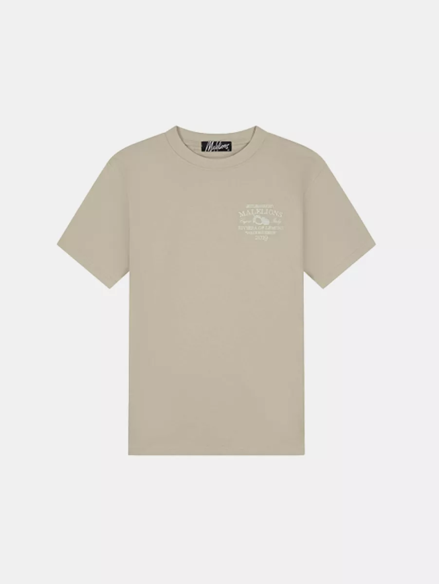 Malelions riviera t-shirt light taupe