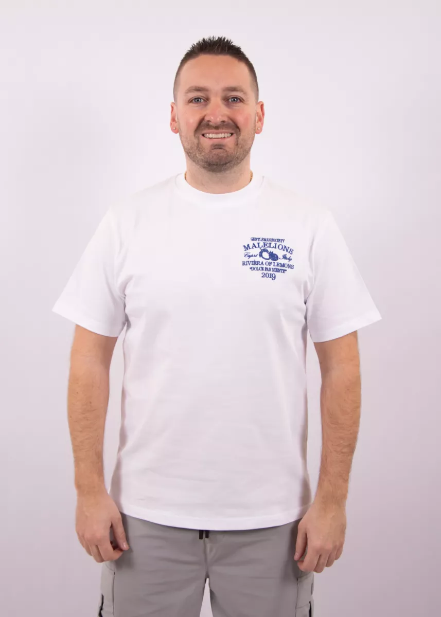 Malelions riviera t-shirt white