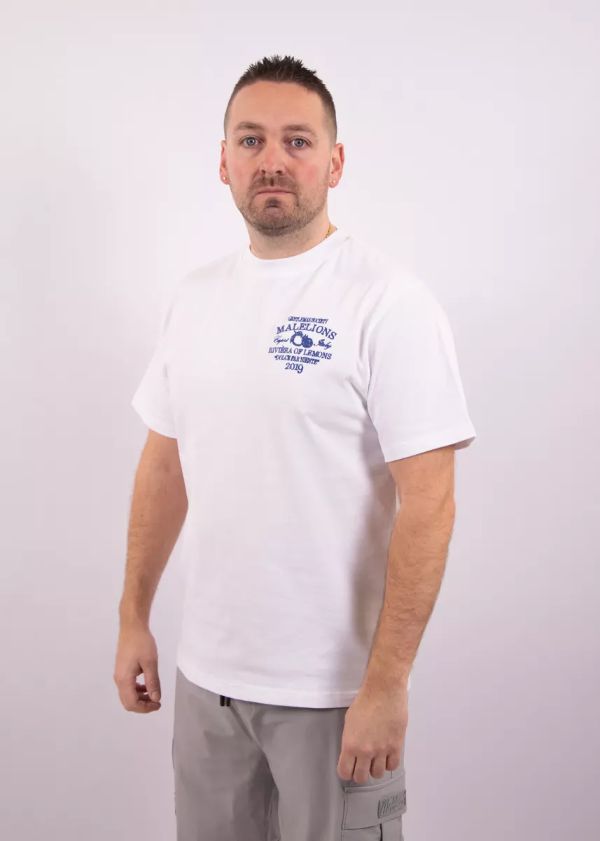 Malelions riviera t-shirt white