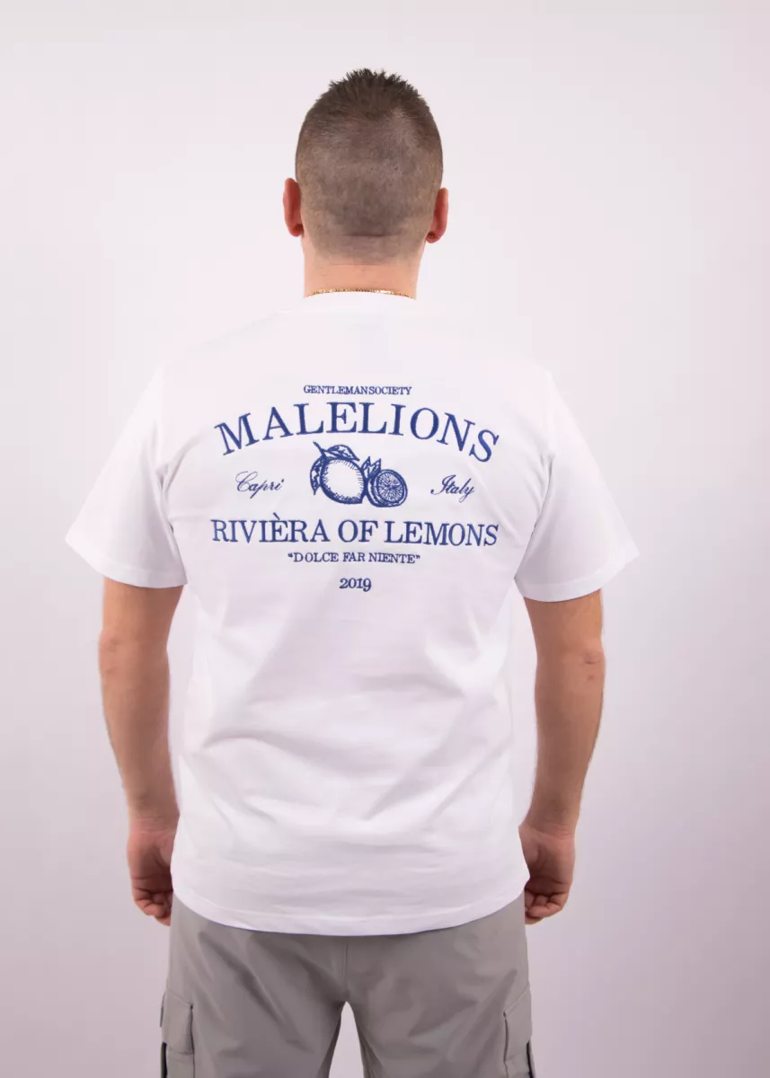 Malelions riviera t-shirt white