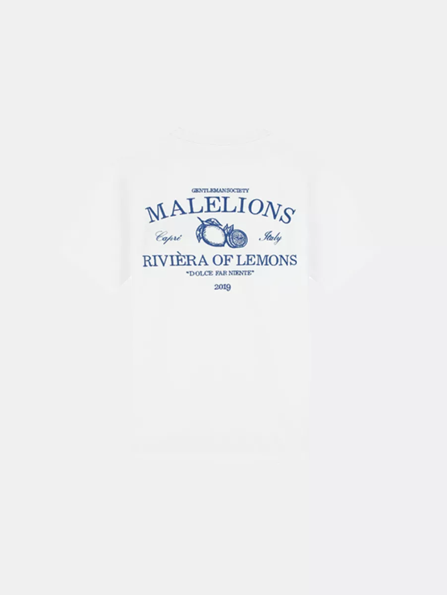 Malelions riviera t-shirt white