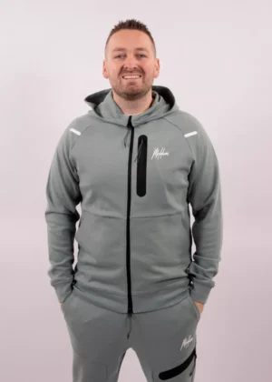 Malelions sport counter zip hoodie green