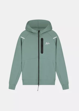 Malelions sport counter zip hoodie green