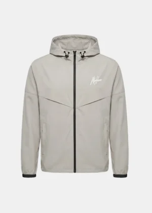 Malelions sport deuce hooded zip jacket beige