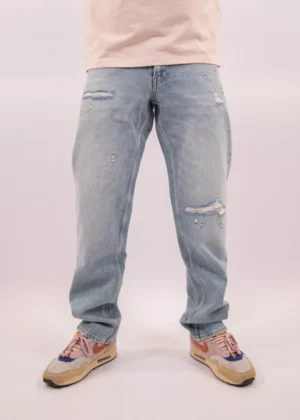 Malelions straight fit denim light blue