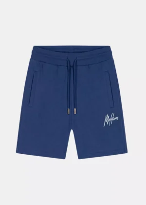 Malelions striped signature short cobalt