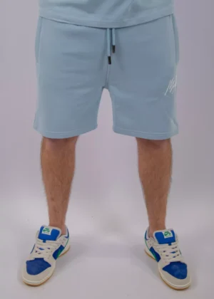 Malelions striped signature short ice blue