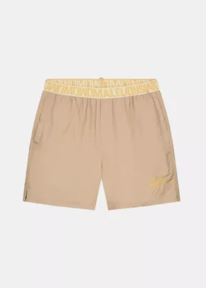 Malelions venetian swim shorts light taupe