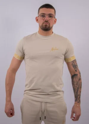 Malelions venetian t-shirt light taupe