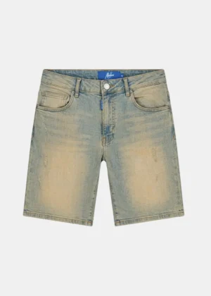 Malelions washed denim short sand washed