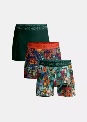 MUCHACHOMALO birdcat1010-07 3-pack print/print/green