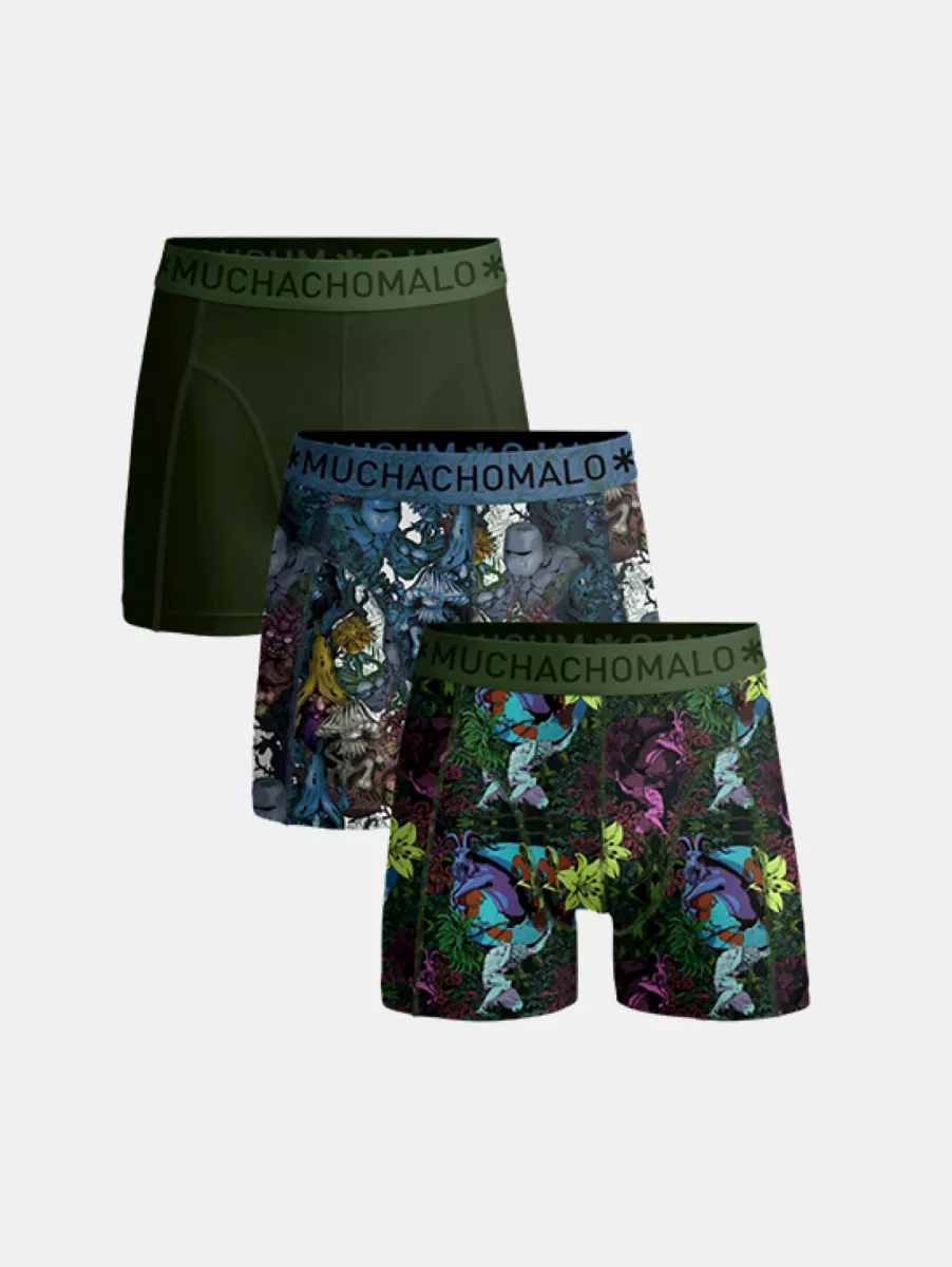 MUCHACHOMALO earthelements1010-07 3-pack print/print/green
