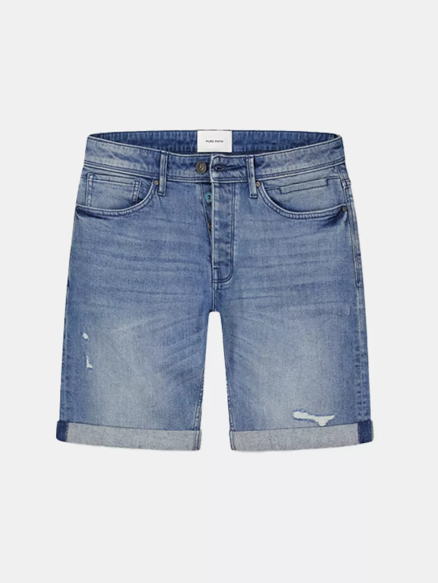 Purewhite the miles w1622 83 denim mid blue