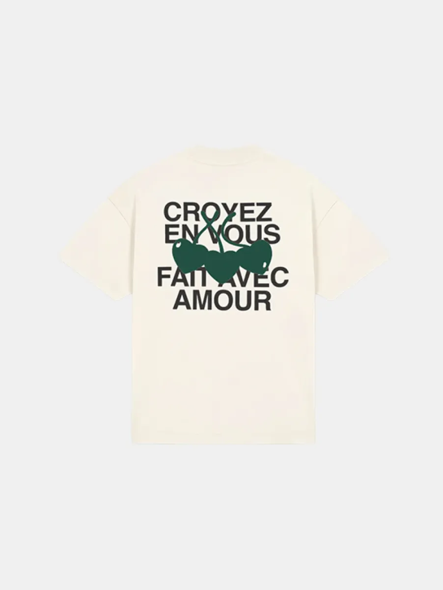 Croyez amour t-shirt off-white