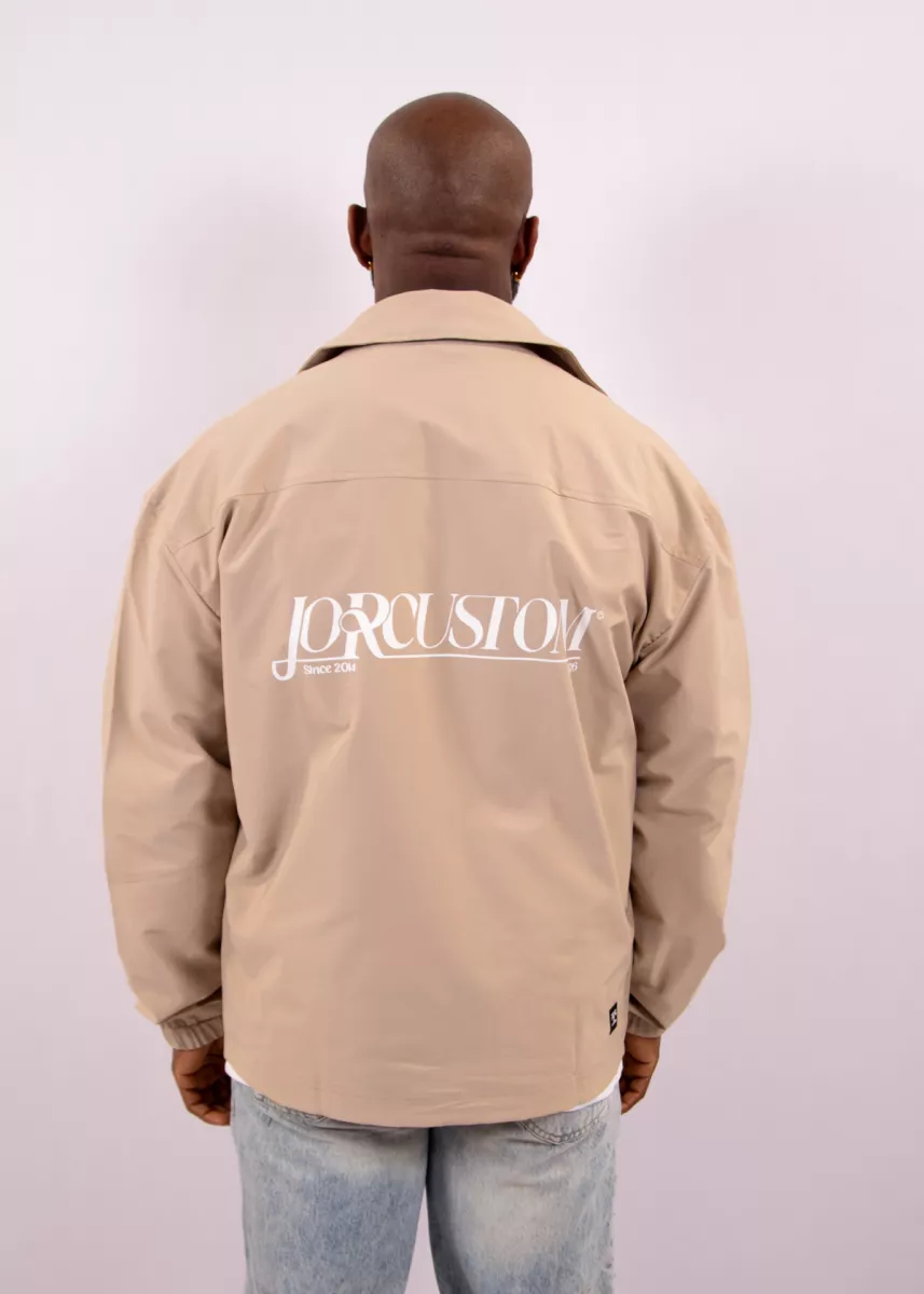 Jorcustom script coach jacket taupe