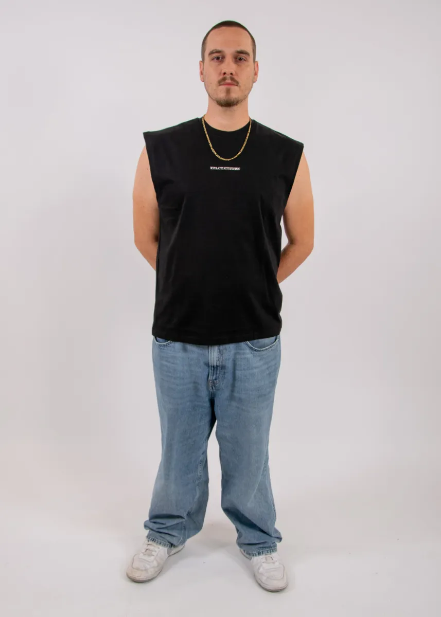 XPLCT hybrid sleeveless tee black